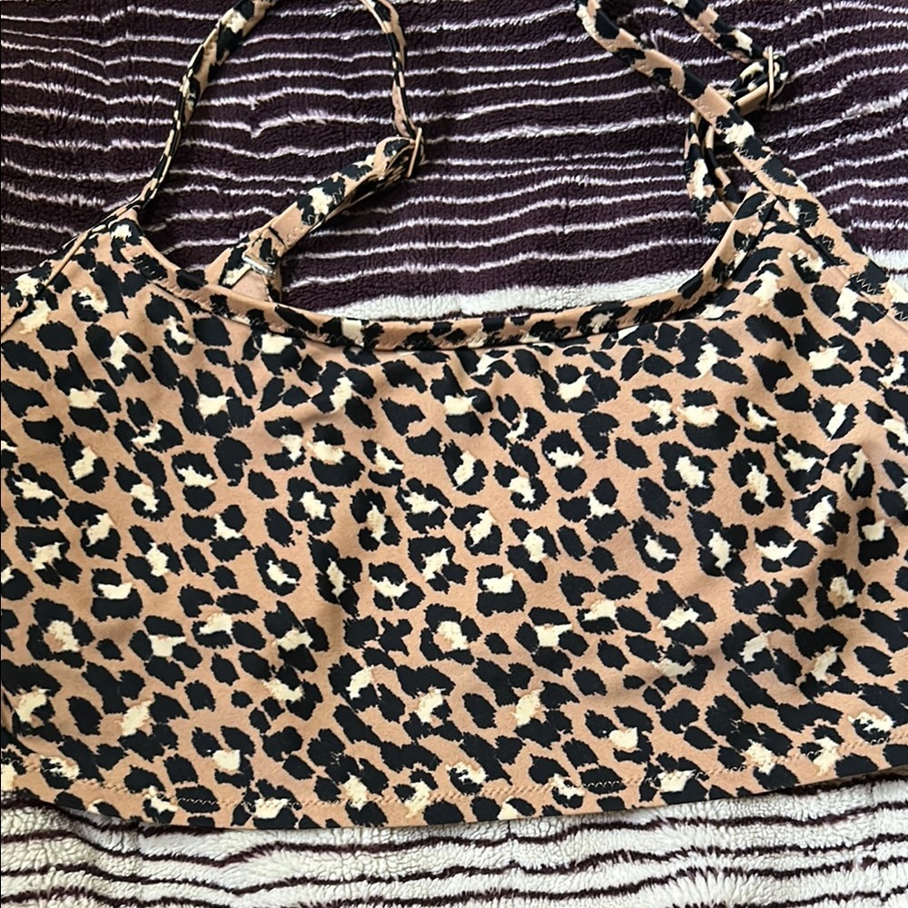 Leopard Print Bikini Top